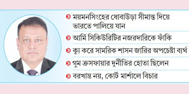 ‘র’ কো-অর্ডিনেটর লে. জেনারেল মুজিবের পলায়ন রহস্য