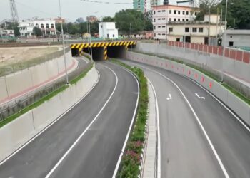 রাজধানীর টিটিপাড়া রেলওয়ে আন্ডারপাস চালু