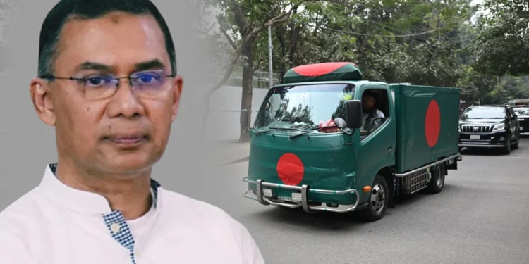 মাকে নিয়ে জানাজাস্থলে যাচ্ছেন তারেক রহমান