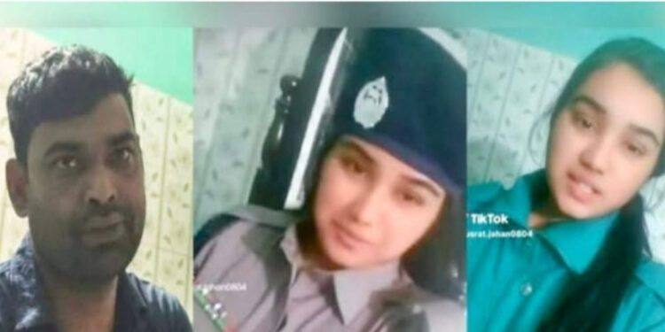 পুলিশ স্বামীর ইউনিফর্ম পরে স্ত্রীর টিকটক ভিডিও, চাকরি থেকে প্রত্যাহার