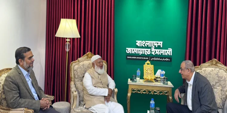 জামায়াত আমিরের সঙ্গে ফিলিস্তিনের রাষ্ট্রদূতের সৌজন্য সাক্ষাৎ