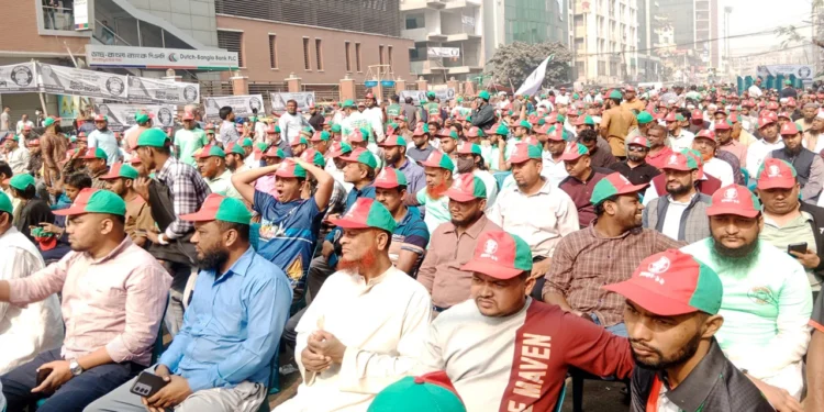 কারওয়ান বাজারে জামায়াতের নির্বাচনি সমাবেশে জনতার ঢল