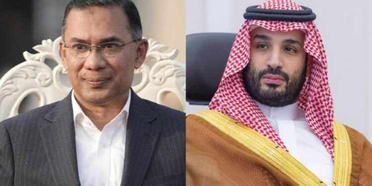 প্রধানমন্ত্রী তারেক রহমানকে সৌ‌দি যুবরাজের অভিনন্দন