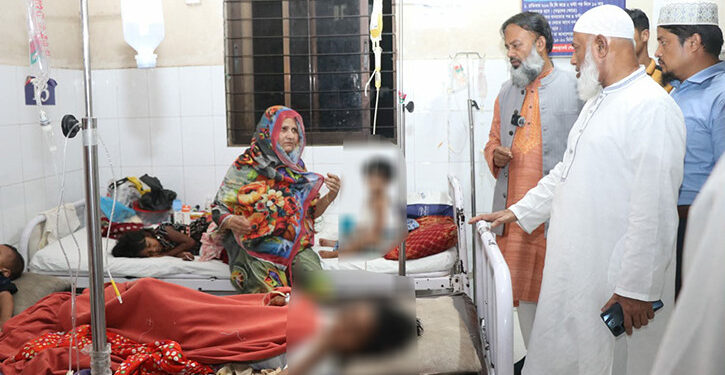 হালিশহর বিস্ফোরণ: দগ্ধদের দেখতে চমেকে জামায়াত নেতারা