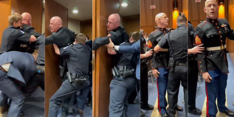 ইরানে সামরিক অভিযানের প্রতিবাদ: সিনেটের শুনানি থেকে মার্কিন মেরিন সদস্যকে বহিষ্কার