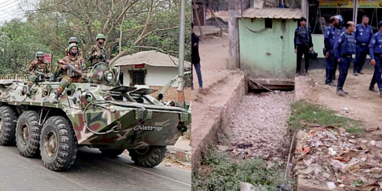 ট্রাক রেখে গতিরোধ ও কালভার্ট ধ্বংস: বাধা পেরিয়ে সলিমপুরে ঢুকল যৌথ বাহিনী