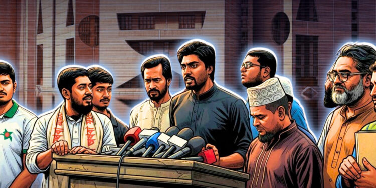 প্রথম অধিবেশনের দিনে সংসদের সামনে অবস্থান নিচ্ছেন জুলাই গণঅভ্যুত্থানে শহীদ পরিবার ও আহতরা