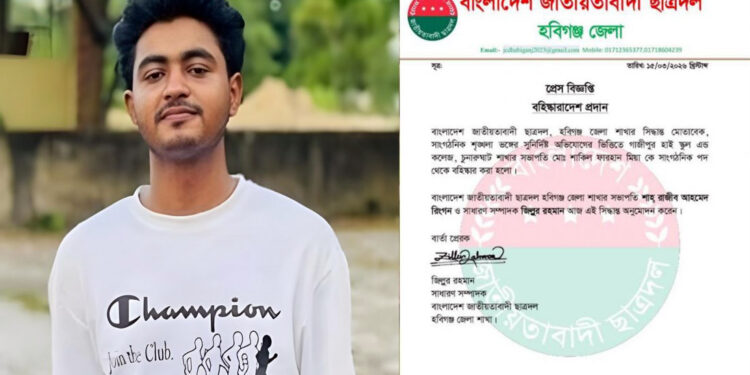মুরগি লুটের অভিযোগে বহিস্কার কলেজ শাখা ছাত্রদল সভাপতি