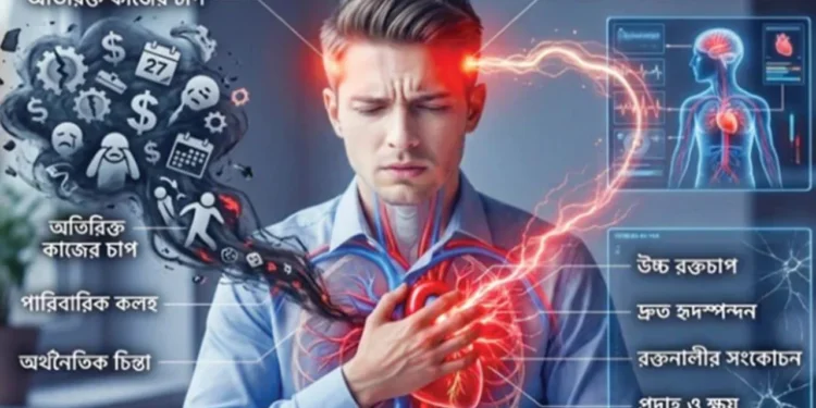 মানসিক চাপ থেকে বাড়তে পারে হৃদরোগ