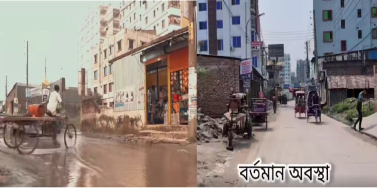 ঢাকা-৫ এ ভাঙা রাস্তা মেরামত করে আলোচনায় এমপি কামাল হোসেন