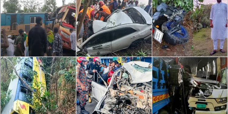 ২৪ ঘণ্টায় দুর্ঘটনায় নিহত ৩২, আহত শতাধিক