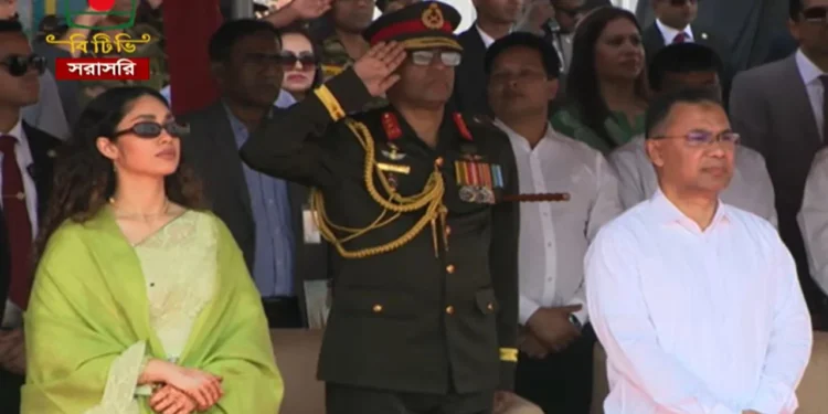 কুচকাওয়াজ অনুষ্ঠানে যোগ দিয়েছেন প্রধানমন্ত্রী