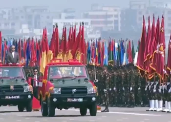 ১৮ বছর পর কুচকাওয়াজের মধ্য দিয়ে স্বাধীনতা দিবস উদযাপন
