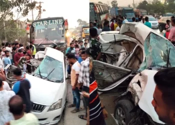 কুমিল্লায় বাস-প্রাইভেটকার সংঘর্ষে ৫ জন নিহত