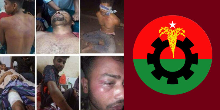 ছাত্রদল নেতাকর্মীদের হাত-পা বেঁধে মারধরের অভিযোগ বিএনপি নেতাদের বিরুদ্ধে