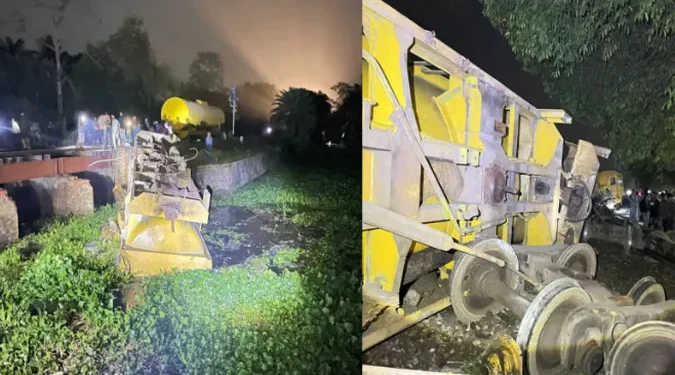 মাধবপুরে তেলবাহী ট্রেন লাইনচ্যুত! বন্ধ সিলেটের রেল যোগাযোগ