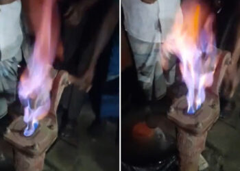 নোয়াখালীতে নলকূপ দিয়ে উঠছে গ্যাস, এলাকায় চাঞ্চল্য