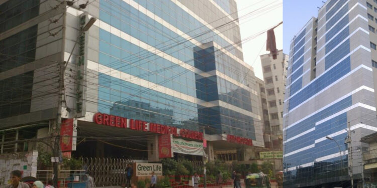 রাজধানীতে গ্রিন লাইফ হাসপাতালে আগুন