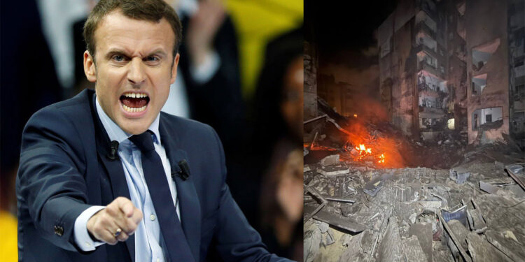 লেবাননে ইসরায়েলি হামলায় ক্ষুব্ধ ফরাসি প্রেসিডেন্ট ম্যাক্রন