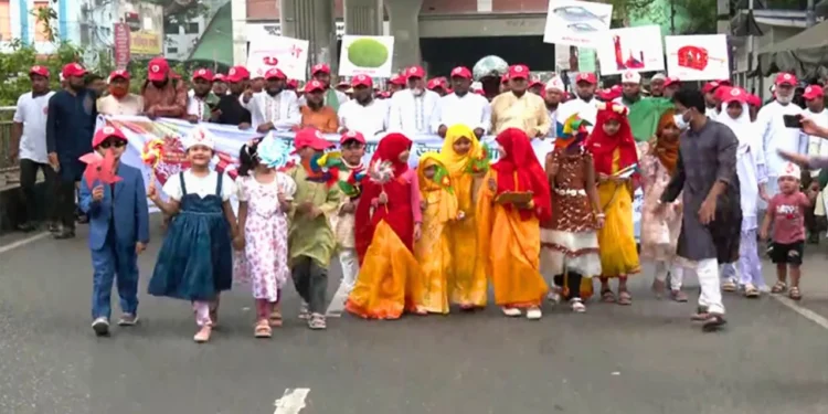 রাজধানীতে জামায়াতের বৈশাখী শোভাযাত্রা