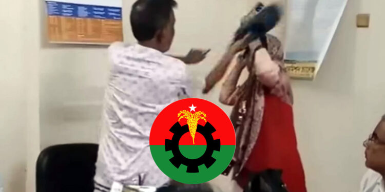 কলেজে ঢুকে শিক্ষিকাকে জুতাপেটা করলেন বিএনপি নেতা