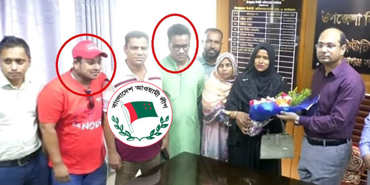 ইউএনওকে ফুল দিলো চার্জশিটভুক্ত আসামি ও আ.লীগ নেতারা, এলাকায় ক্ষোভ