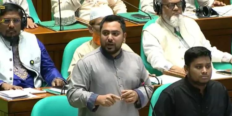 জুলাই সনদকে বিএনপি অন্তহীন প্রতারণার দলিলে পরিণত করেছে: সংসদে নাহিদ ইসলাম