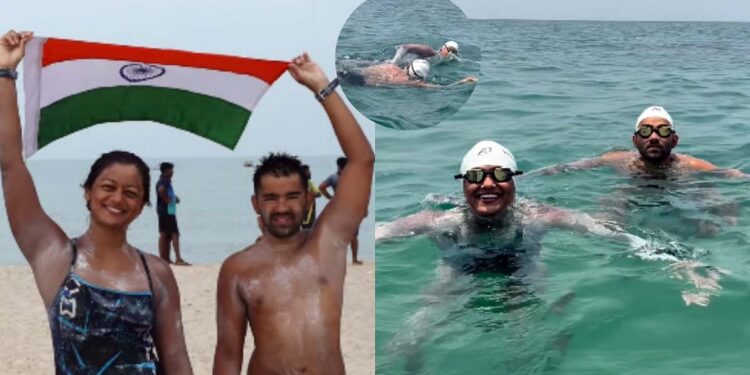 সাঁতার কেটে শ্রীলঙ্কা থেকে ভারতে ভারতীয় দম্পতি