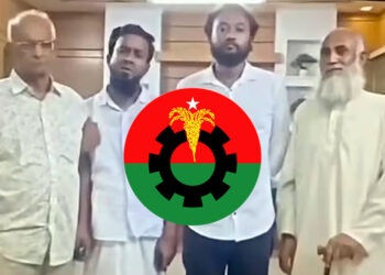 চাঁদাবাজির অভিযোগে আটক দুজনকে থানা থেকে ছাড়িয়ে নিলেন বিএনপি নেতা