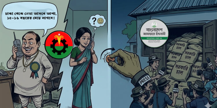 বিএনপি নেত্রীর সাথে নেতার ভাইরাল অডিও, সুবর্ণচরের চাল বিতর্ক; মিডিয়া ন্যারেটিভ