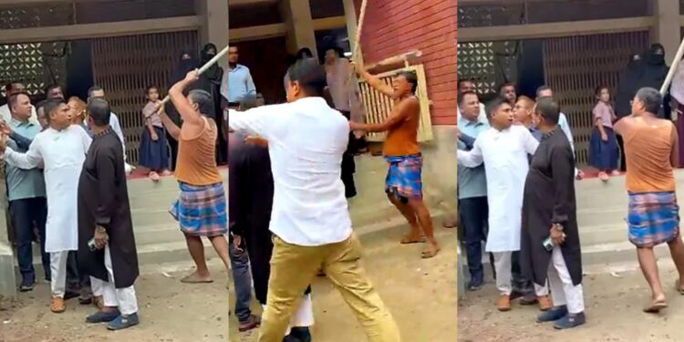 জাতীয় সংগীত চলাকালে চেয়ারম্যানের ওপর বিএনপি নেতার হামলা