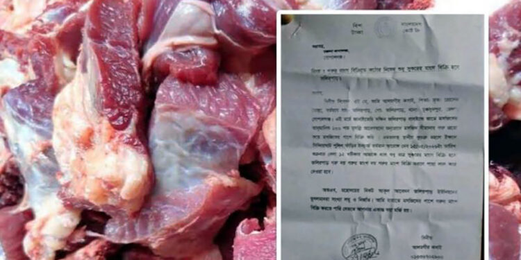 গোপালগঞ্জে গরুর মাংস বিক্রিতে বাধা হিন্দু পুলিশের, কসাইয়ের চিঠি ঘিরে তোলপাড়