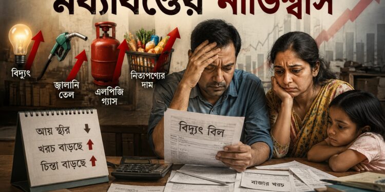 দ্রব্যমূল্যের চাপে মধ্যবিত্তের নাভিশ্বাস