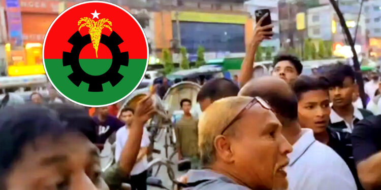 বিএনপি নেতার ছেলের মোটরসাইকেল আটক করায় পুলিশ বক্স ঘেরাও, বিএনপি নেতার হুমকি!