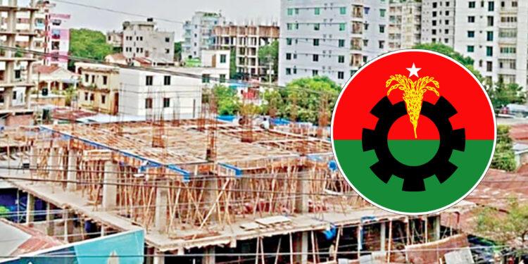 কুমিল্লায় খাসজমিতে মাথা তুলছে বিএনপি নেতার ভবন