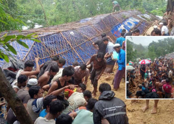 কক্সবাজারে রোহিঙ্গা ক্যাম্পে মাদ্রাসায় পাহাড়ধস, বহু হতাহতের শঙ্কা