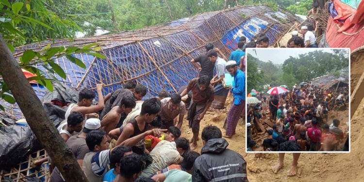 কক্সবাজারে রোহিঙ্গা ক্যাম্পে মাদ্রাসায় পাহাড়ধস, বহু হতাহতের শঙ্কা