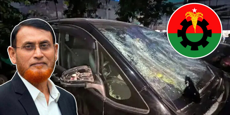 জামালপুরে বিএনপির দুই পক্ষের তুমুল সংঘর্ষে এমপির গাড়ি ভাঙচুর