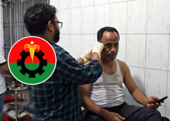 নরসিংদীতে বালু ব্যবসায়ীর কানে বিএনপি নেতার কামড়