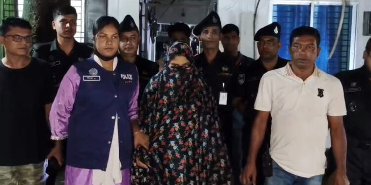 তিন মাসের শিশুর পা মুচড়ে দেয়া সেই নারী গ্রেপ্তার