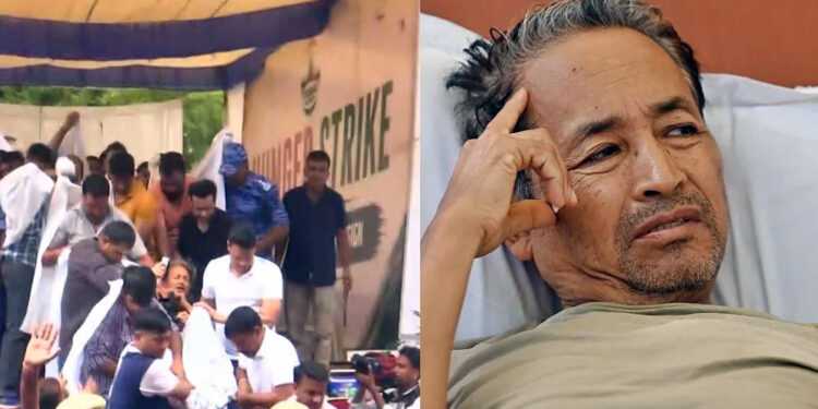 আন্দোলনস্থল থেকে অনশনরত সোনম ওয়াংচুককে সরিয়ে দিল দিল্লি পুলিশ