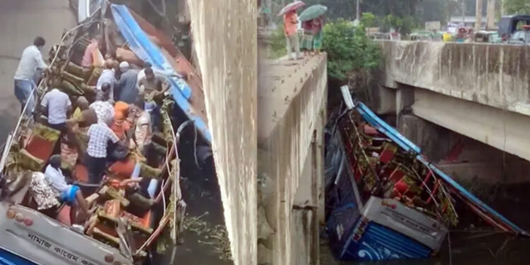 নিয়ন্ত্রণ হারিয়ে যাত্রীবাহী বাস খাদে, নিহত ১