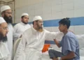 হবিগঞ্জে হামলায় আহত আলিফকে দেখতে হাসপাতালে মাওলানা মামুনুল হক