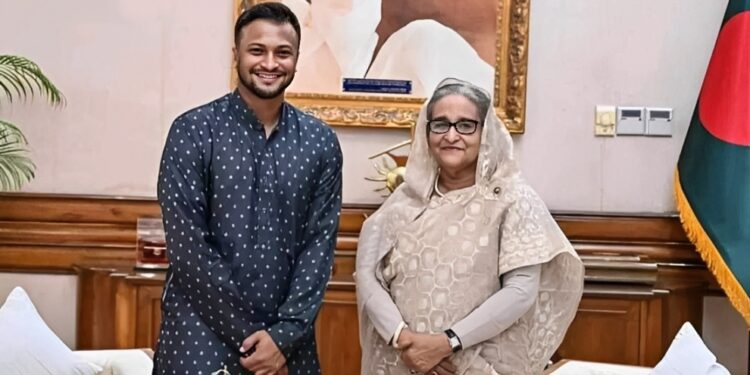 শেখ হাসিনার সঙ্গে সংবাদ সম্মেলনে থাকছেন সাকিব আল হাসান