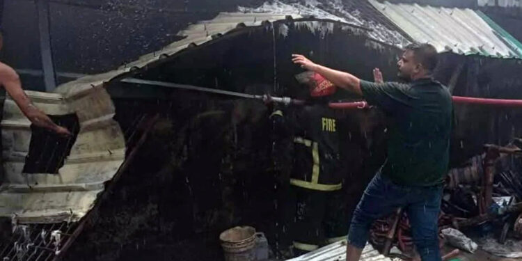 রাজধানীর বাসাবোয় ঝুটের গোডাউনে আগুন, দুই ইউনিটের চেষ্টায় নিয়ন্ত্রণে