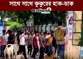 ছাত্রদলের মিছিলের স্লোগানের সাথে সাথে কুকুরের হাক-ডাক