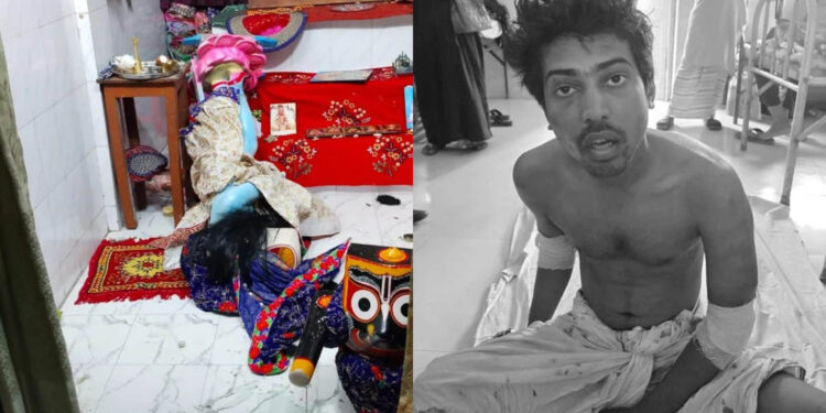 পাবনায় প্রতিমা ভাংচুরের সময় হাতেনাতে বিশ্ববিদ্যালয়ের হিন্দু শিক্ষার্থী গ্রেপ্তার