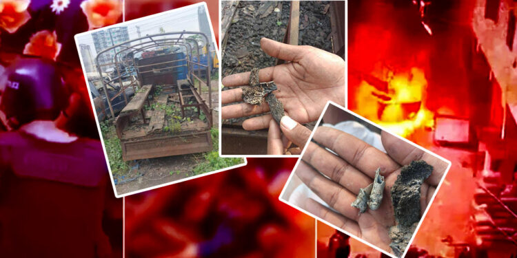 অবহেলায় ডাম্পিংয়ে পড়ে ছিল আশুলিয়ায় লাশ পোড়ানো সেই পিকআপ ভ্যান