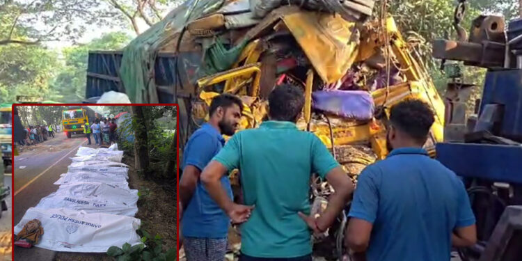 ভোরের আলো ফোটার আগেই নাটোরের সড়কে ঝরলো ১৪ প্রাণ