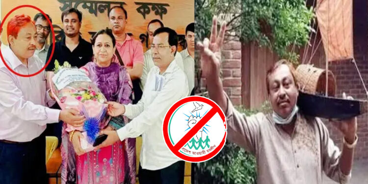 বিএনপির এমপিকে যুবলীগ নেতার ফুলেল শুভেচ্ছা, বিএনপিতে ক্ষোভ